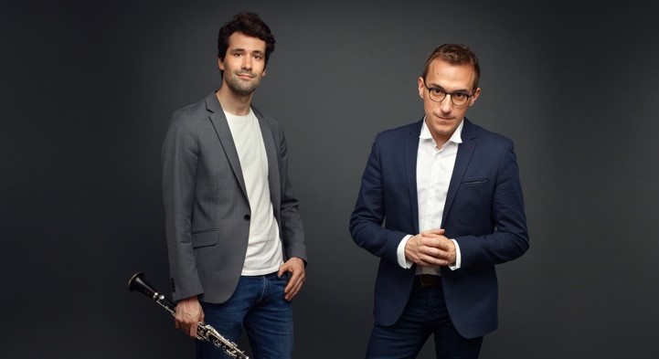 Photo de Félicien Brut – accordéoniste - et Renaud Guy Rousseau – clarinettiste